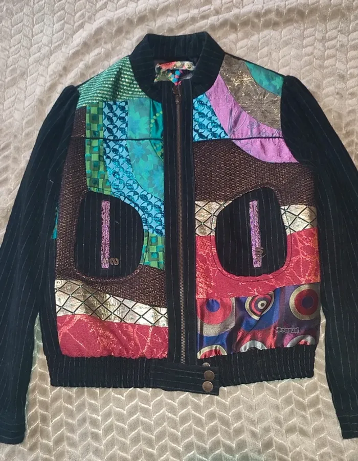 Veste style bombers Desigual patchwork