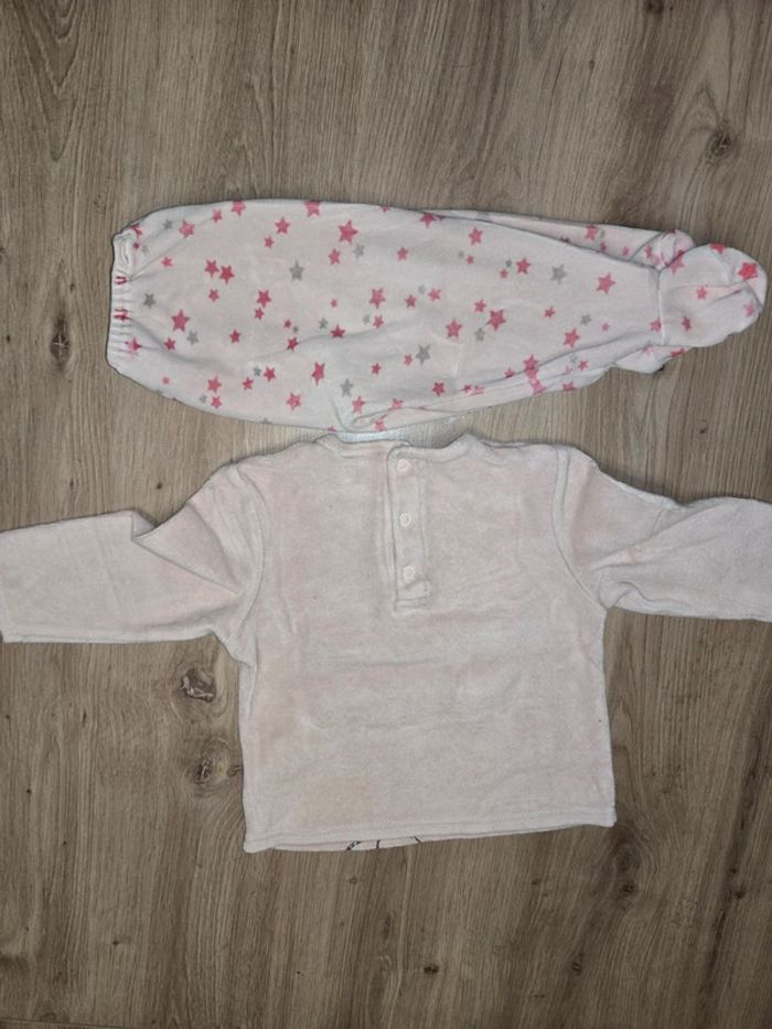 Joli pyjamas 2 pièces en velours Disney Minnie fille 12 mois - photo numéro 5