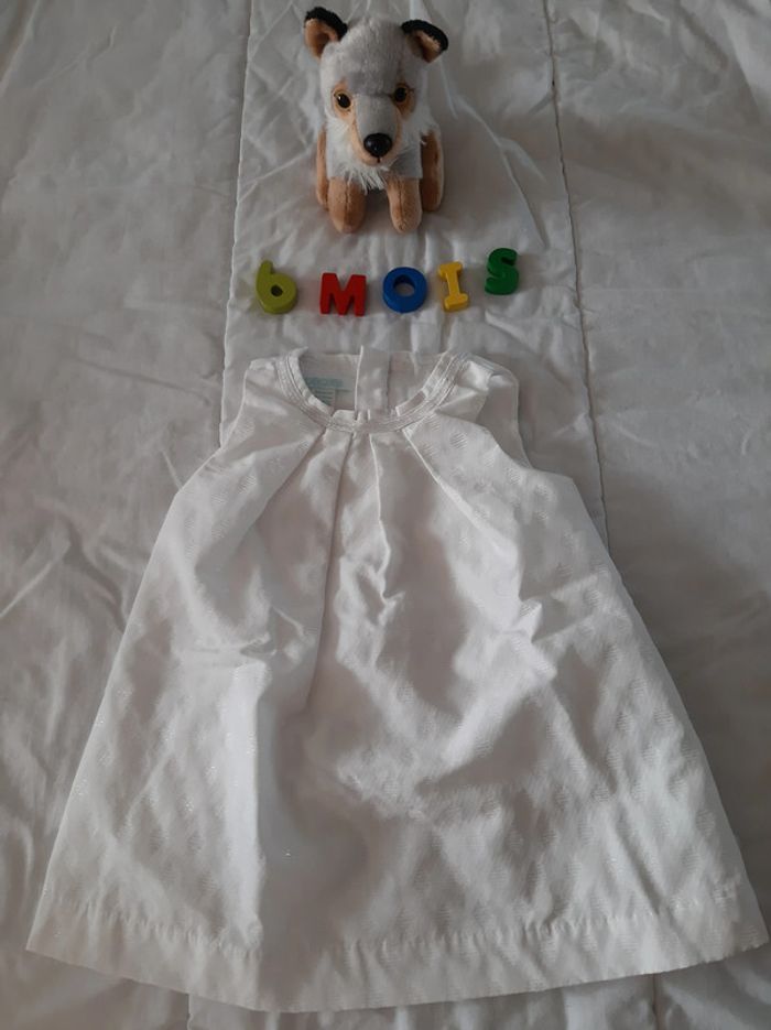 Robe blanche Obaïbi - 6 Mois