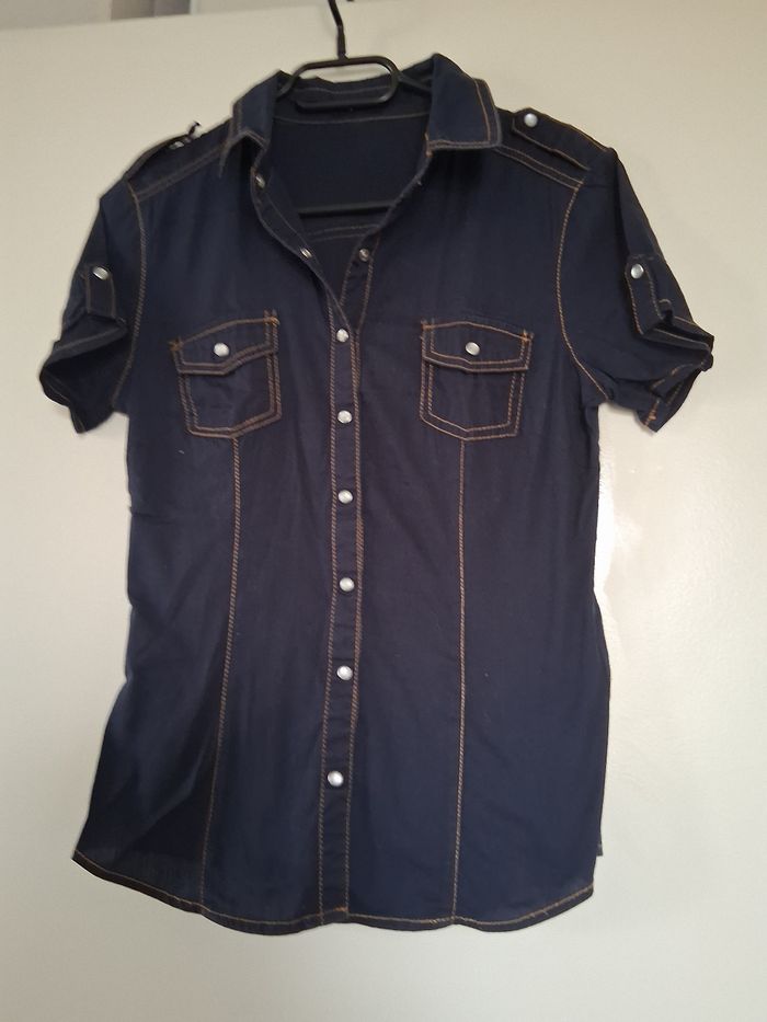Chemise " jennyfer " aspect jean bleu " t- XS "