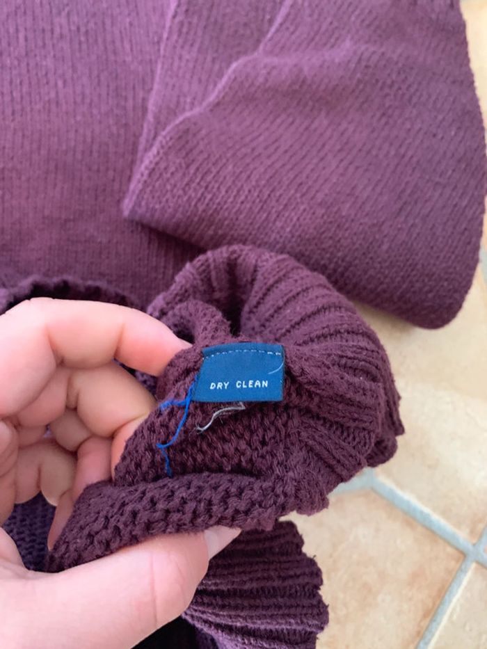 Pull sweat en maille bordeaux vintage Ralph Lauren cavalier vert - photo numéro 8