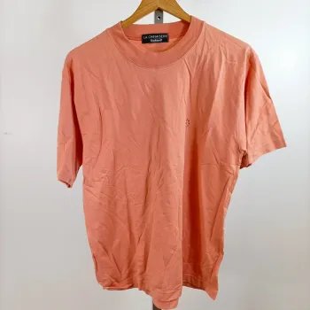 T-shirt orange corail La Chemiserie Cacharel homme col rond taille L A1385