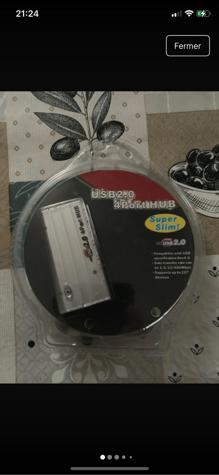 Adaptateur 4 ports USB - Neuf