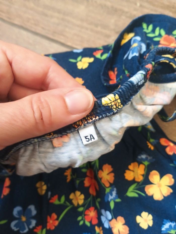 Combishort barboteuse combinaison été Fille 5 ans Fleurs - photo numéro 2