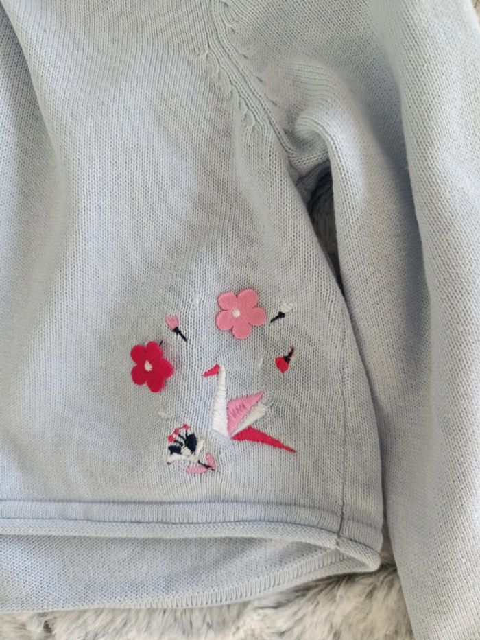 Boléro sergent major bleu clair 7 ans - photo numéro 2