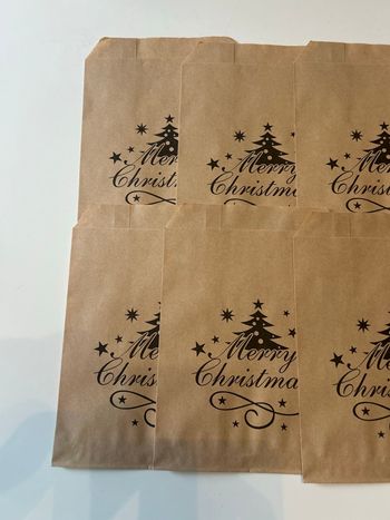 Lot de 10 sacs en papier kraft sur le thème de Noël