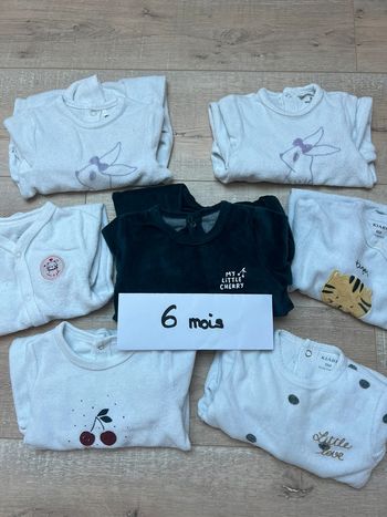 Lot de 7 pyjamas hiver 6 mois
