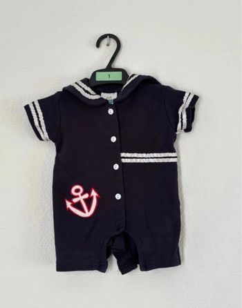 Combinaison marinière bébé garçon - taille 3/6 mois