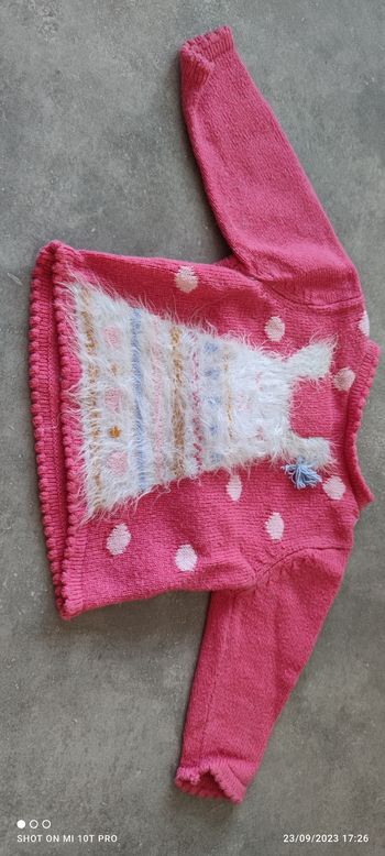 Pull fille rose 3 mois -  Grain de blé