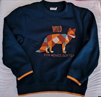 Sweat orchestra bleu marine renard - 8 ans 