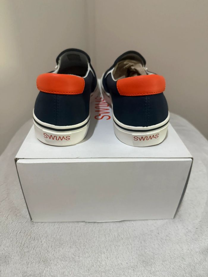 Swims - Mocassins, Bleu marine, orange, Taille 43 - photo numéro 6