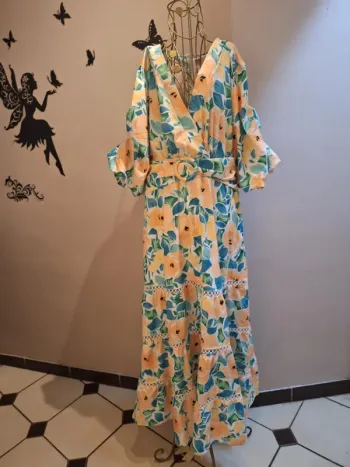 Robe longue fleurie