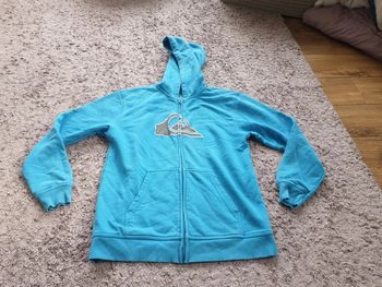 Gilet a capuche quiksilver taille 16 ans bleu