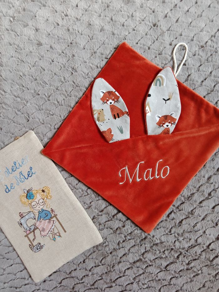 Doudou plat personnalisé