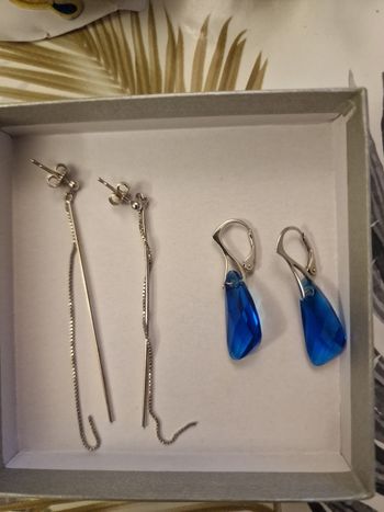2 paires de boucles d'oreilles