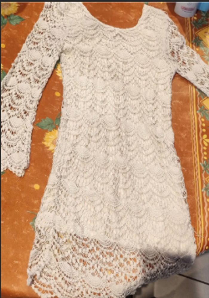 Robe blanche en maille - photo numéro 3