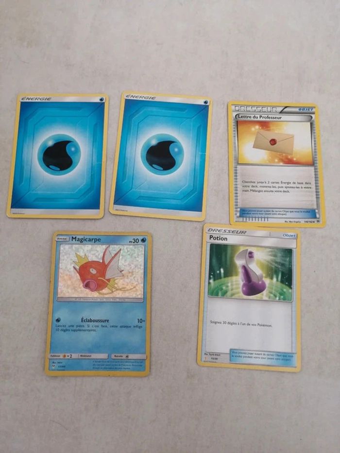 Lot de 5 Cartes Pokemon