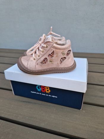 Bottines GBB Flexoo rose pale bébé fille pointure 21