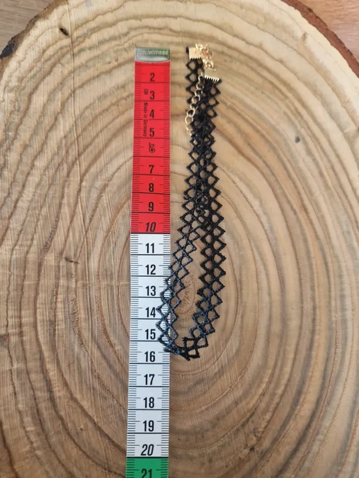 Collier fantaisie ras de cou choker noir - photo numéro 3