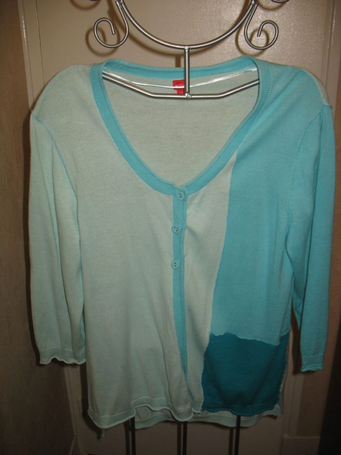 GILET TURQUOISE "MISS CAPTAIN" - TAILLE 2 - n°02 - photo numéro 3