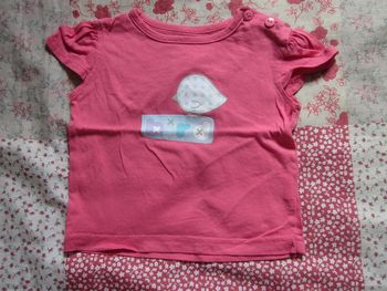 T-Shirt manches courtes rose 9 mois