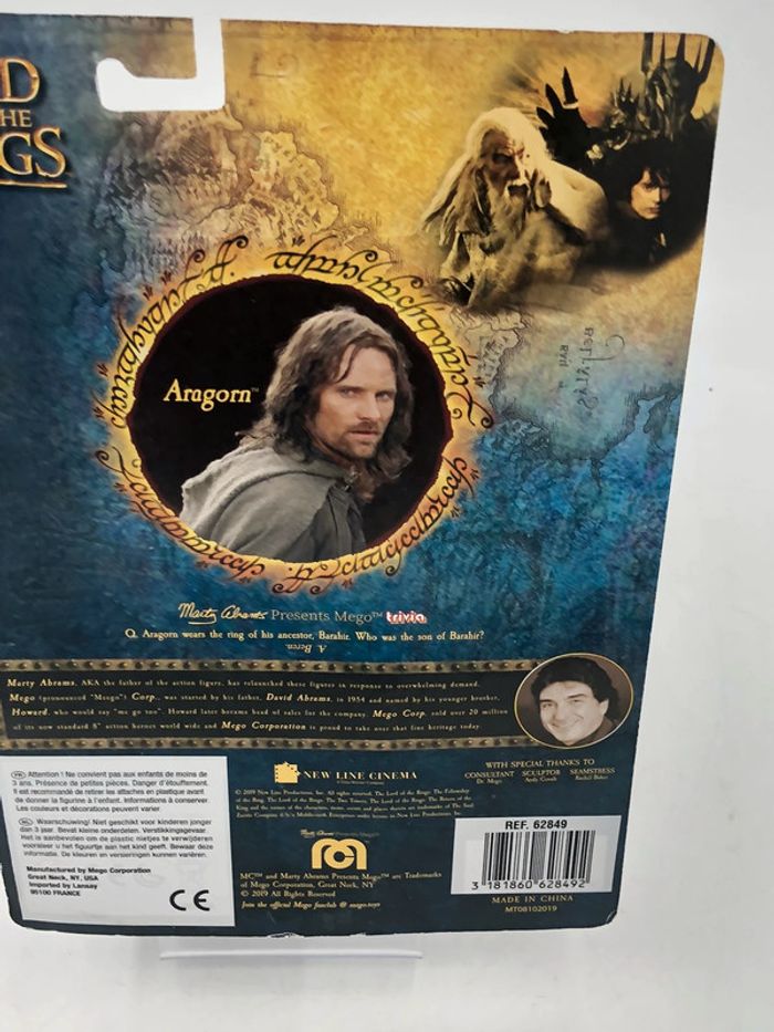 Figurine de collection articulé the Lord of the Rings Aragorn Mego 20 cm neuf - photo numéro 2
