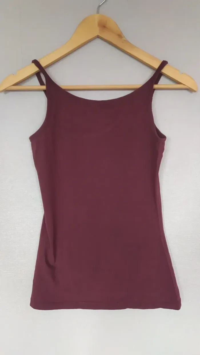 Top bretelles femme bordeaux de marque PIMKIE - photo numéro 2