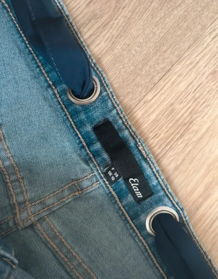 Etam mini short en jean, femme, taille 38 - photo numéro 4