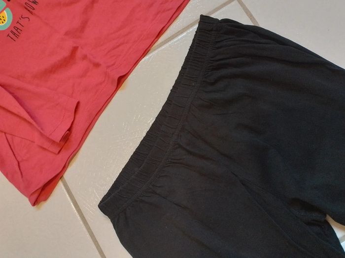 Pyjama femme noir et rose - photo numéro 3