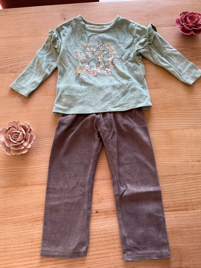 Pyjama deux pièces licorne Orchestra 3 ans