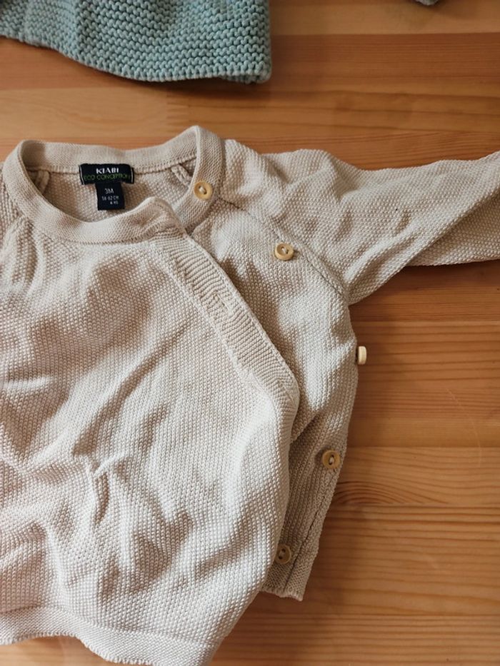 Lot gilet cache coeur bébé 3 mois - photo numéro 3