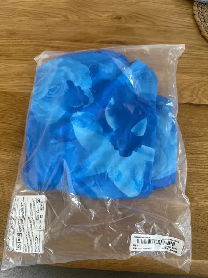 Robe longue bleue à imprimé fleuri – Taille S - photo numéro 4