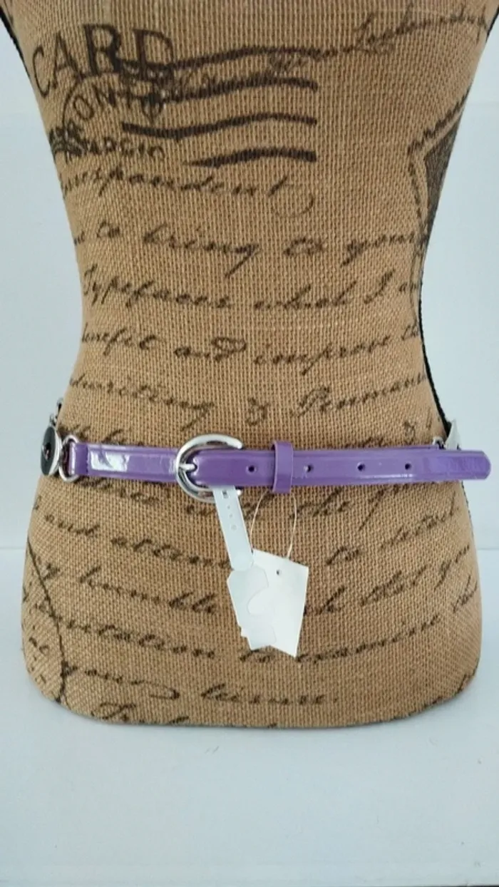 Ceinture violette argenté femme 85 cm