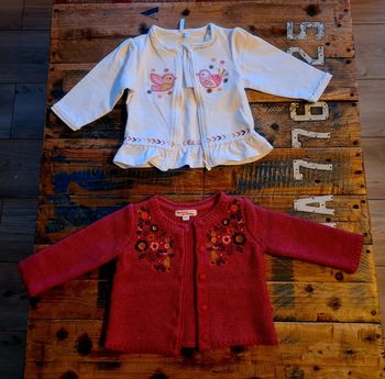 Lot de 2 gilets pour bebe fille