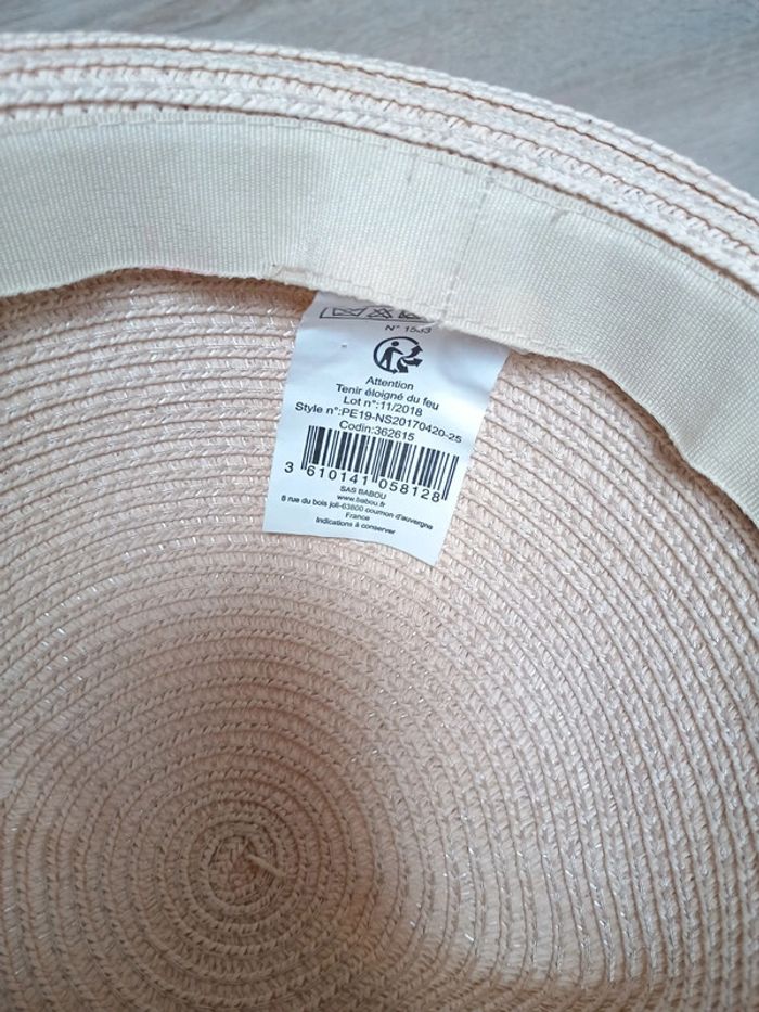 Chapeau de paille fille ours - photo numéro 3