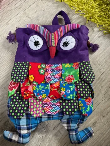 Sac hibou chouette violet