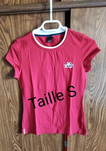 T shirt manche courte rouge taille S