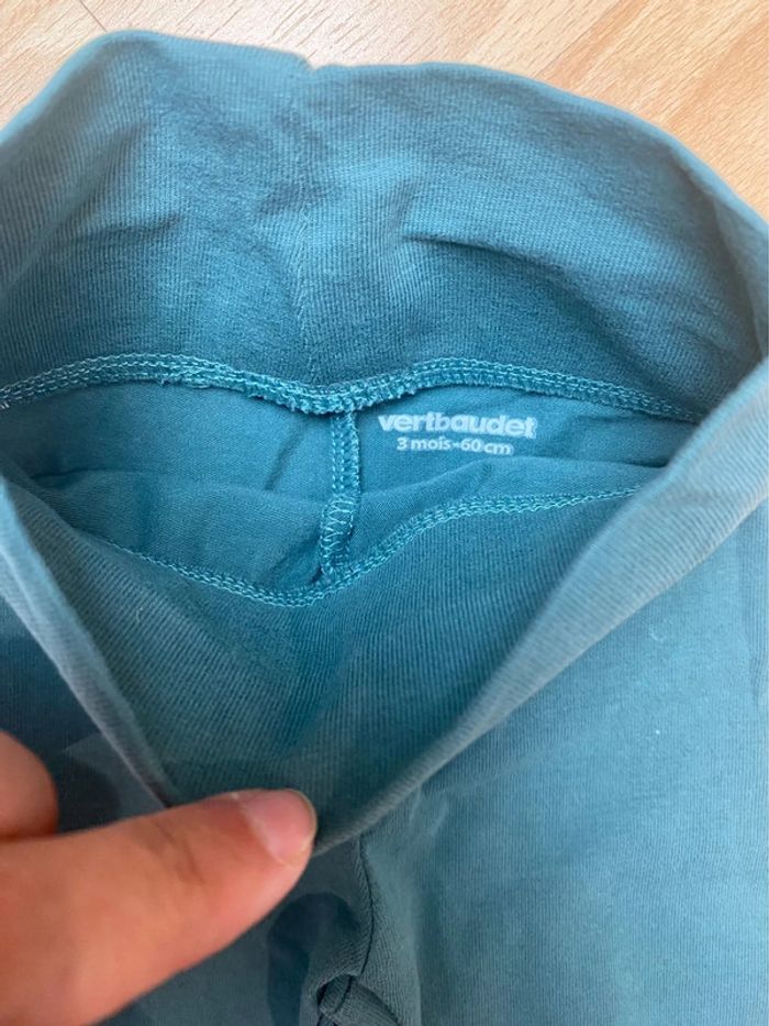 2 leggings taille haute - 3 mois - photo numéro 3