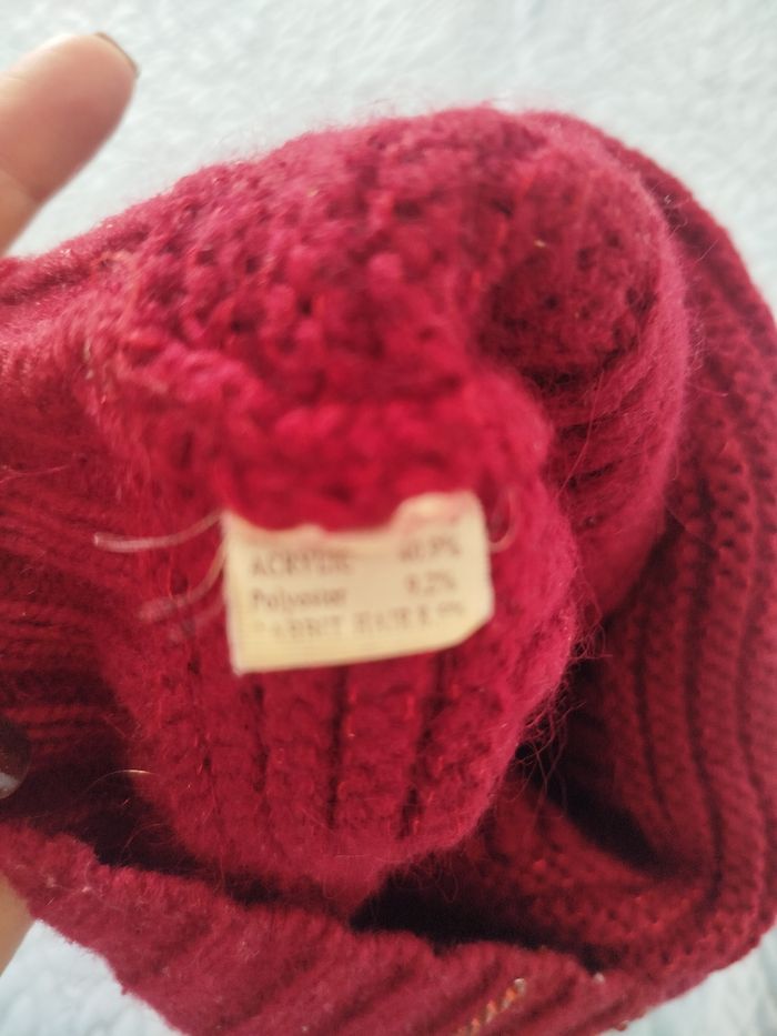 Bonnet bordeaux fille tu Etam - photo numéro 5