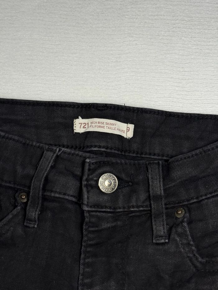 Short Levi's noir taille W29L30 – 721 High Rise Skinny filiforme Taille haute - photo numéro 8