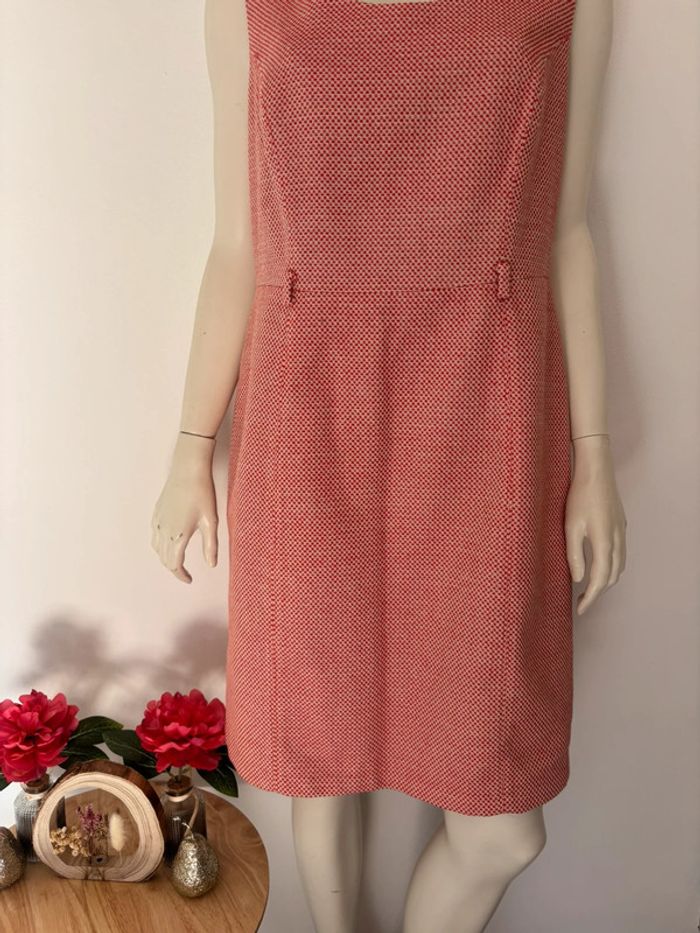 🌺Robe droite rouge et blanche vintage Taille XXL/44🌺 - photo numéro 4