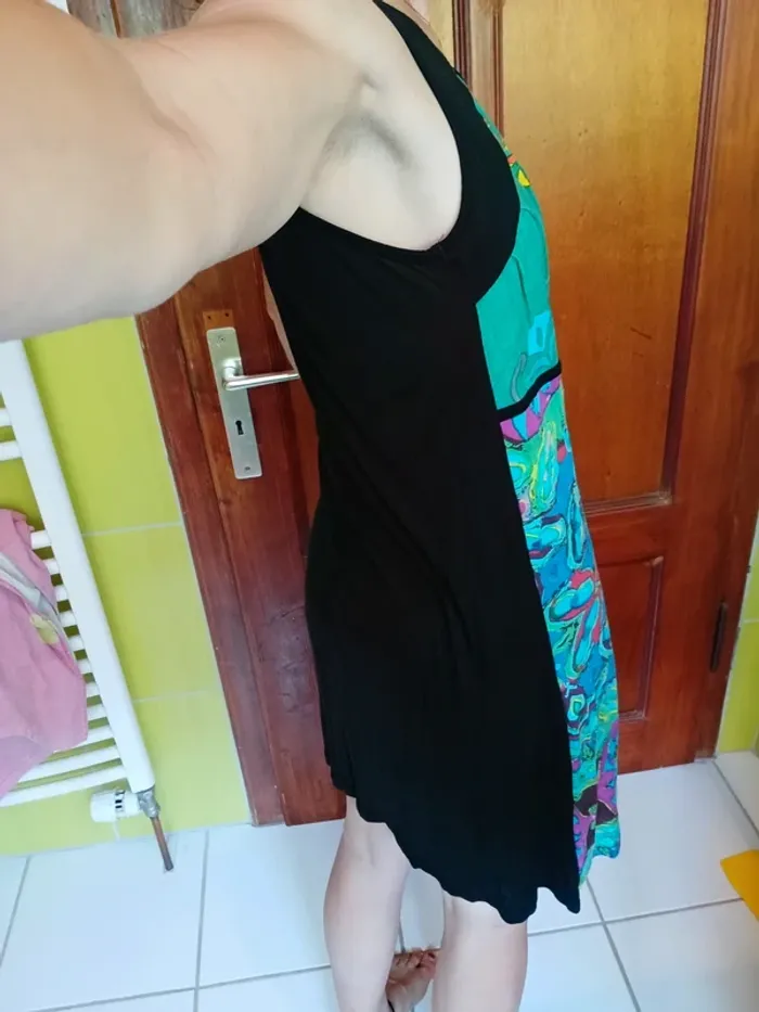 Robe femme noire et multicolore Chaitanya - photo numéro 8