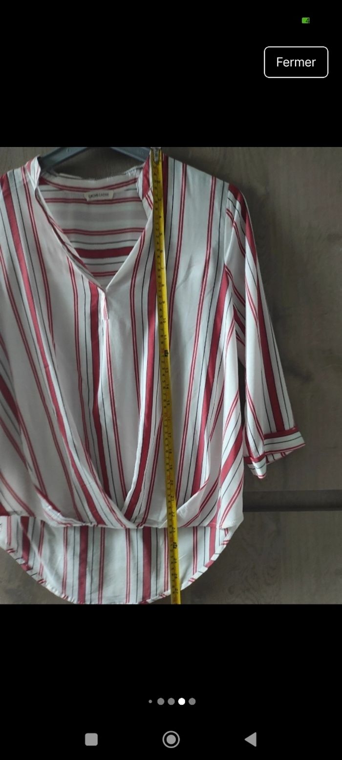 Blouse neuve Camaïeu bicolore - photo numéro 3