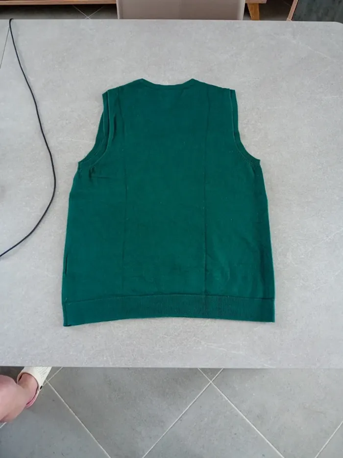 Pull sans manche vert taille M - photo numéro 4