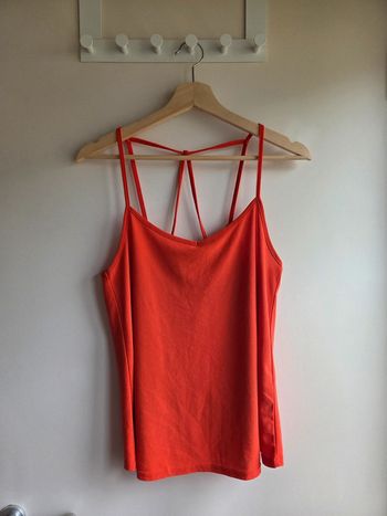Débardeur rouge/orange neew look - bretelles croisées dos - taille m