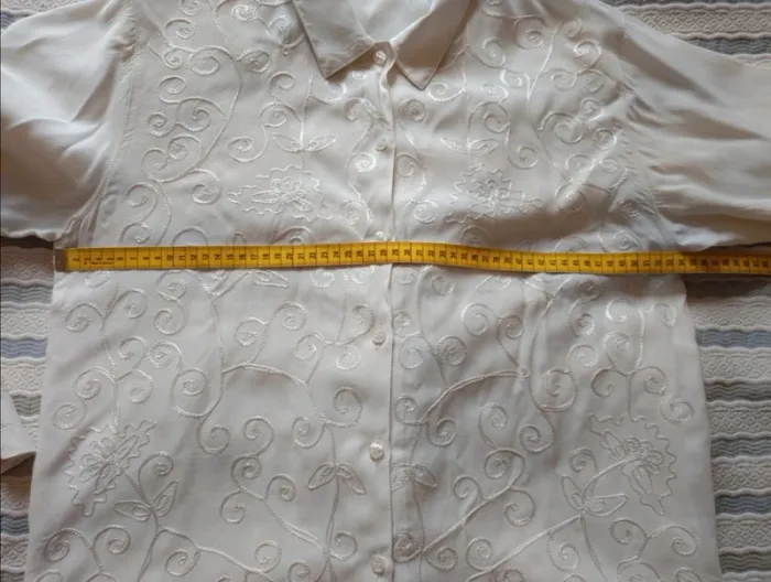 Blouse chemise vintage 100% viscose brodée - photo numéro 6