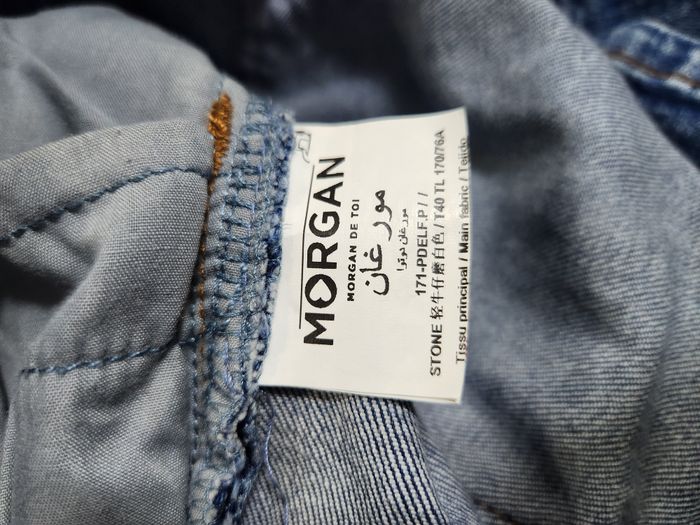 Jean Femme Morgan Bleu - Effet Usé et Déchiré - Taille 40 - photo numéro 10