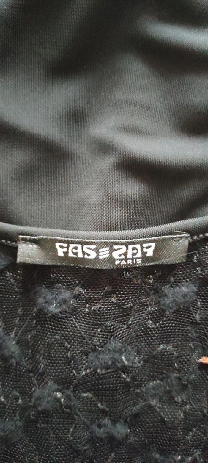 💐Robe noir dentelle et strass  - Fas Paris - taille 3 - neuf juste lavé 💐 - photo numéro 5