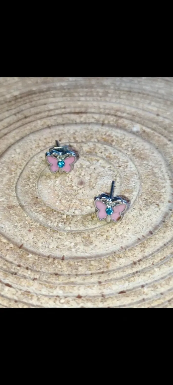 Boucles d'oreilles papillons - photo numéro 2