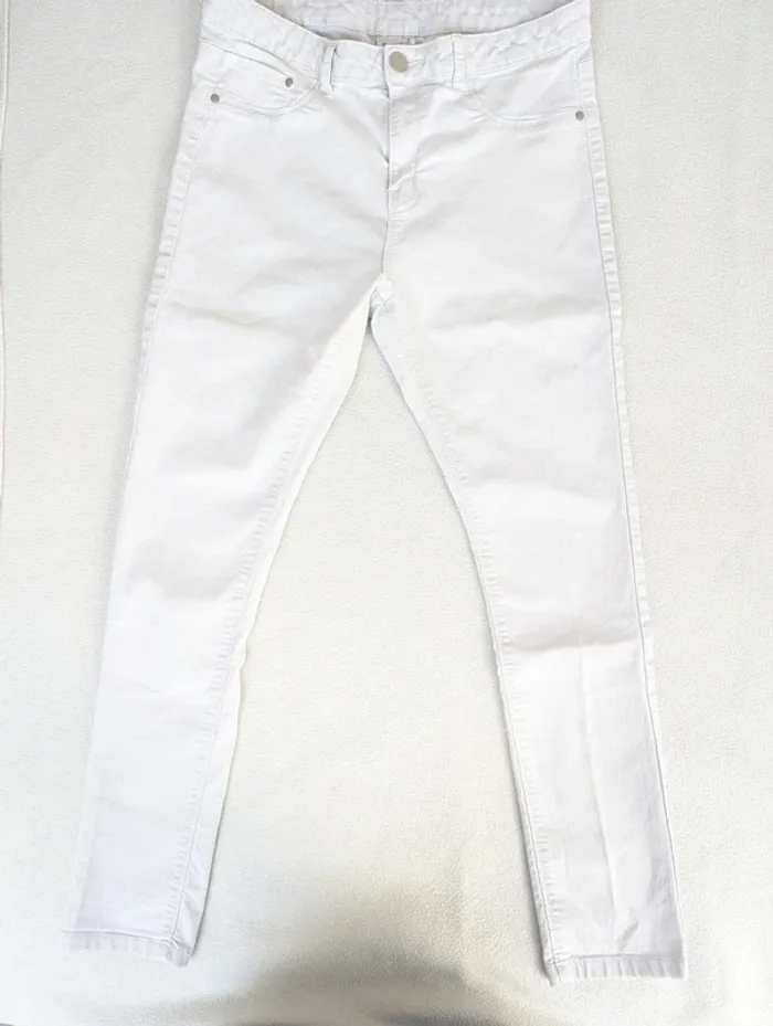 Jeans slim skinny blanc taille 38 - photo numéro 2
